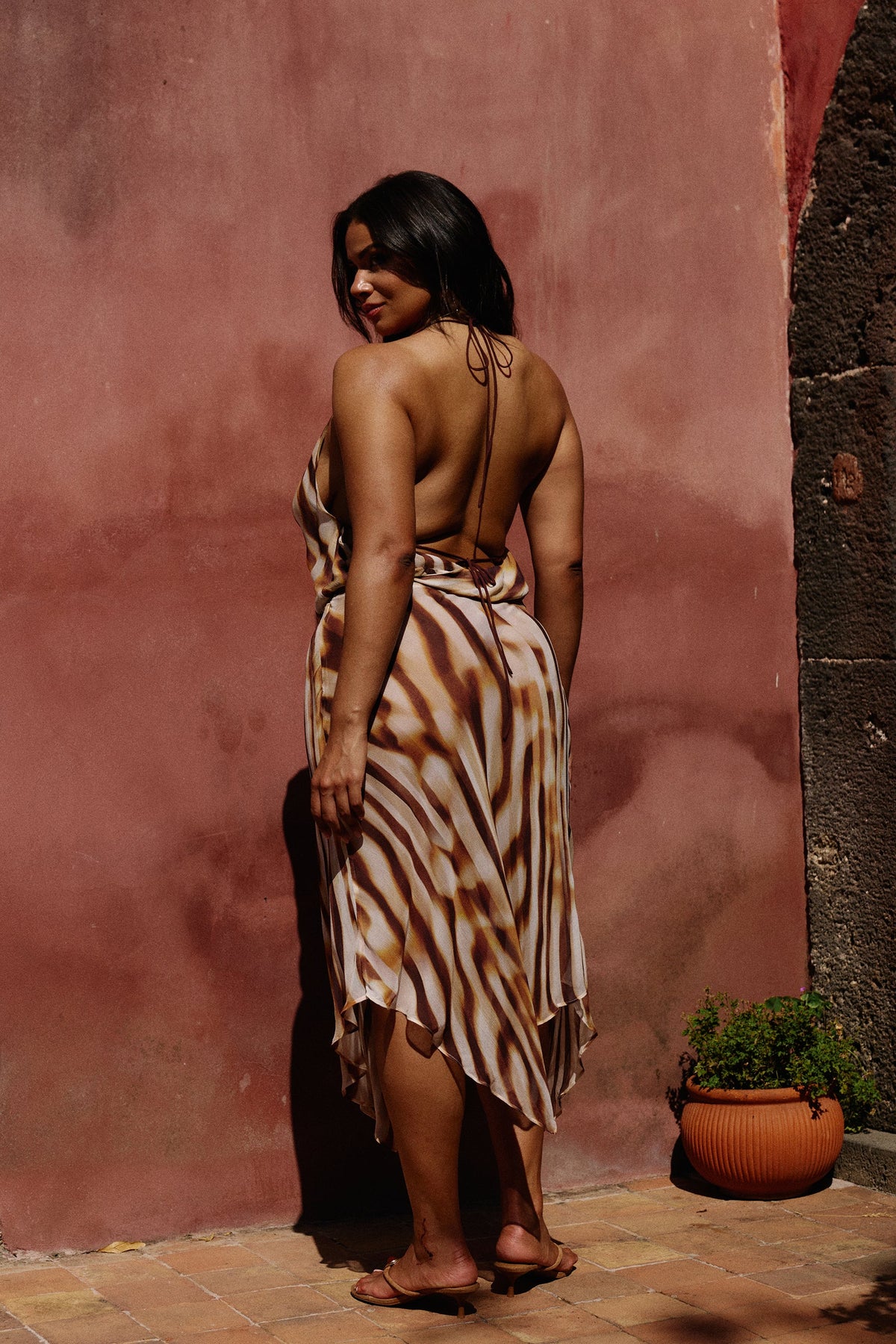 Zora Midi Skirt in Palazzo