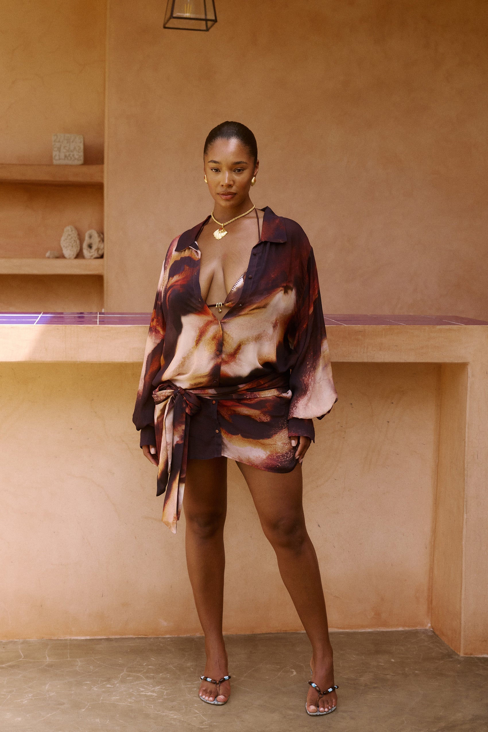 Melia Shirt Dress in Sarabi