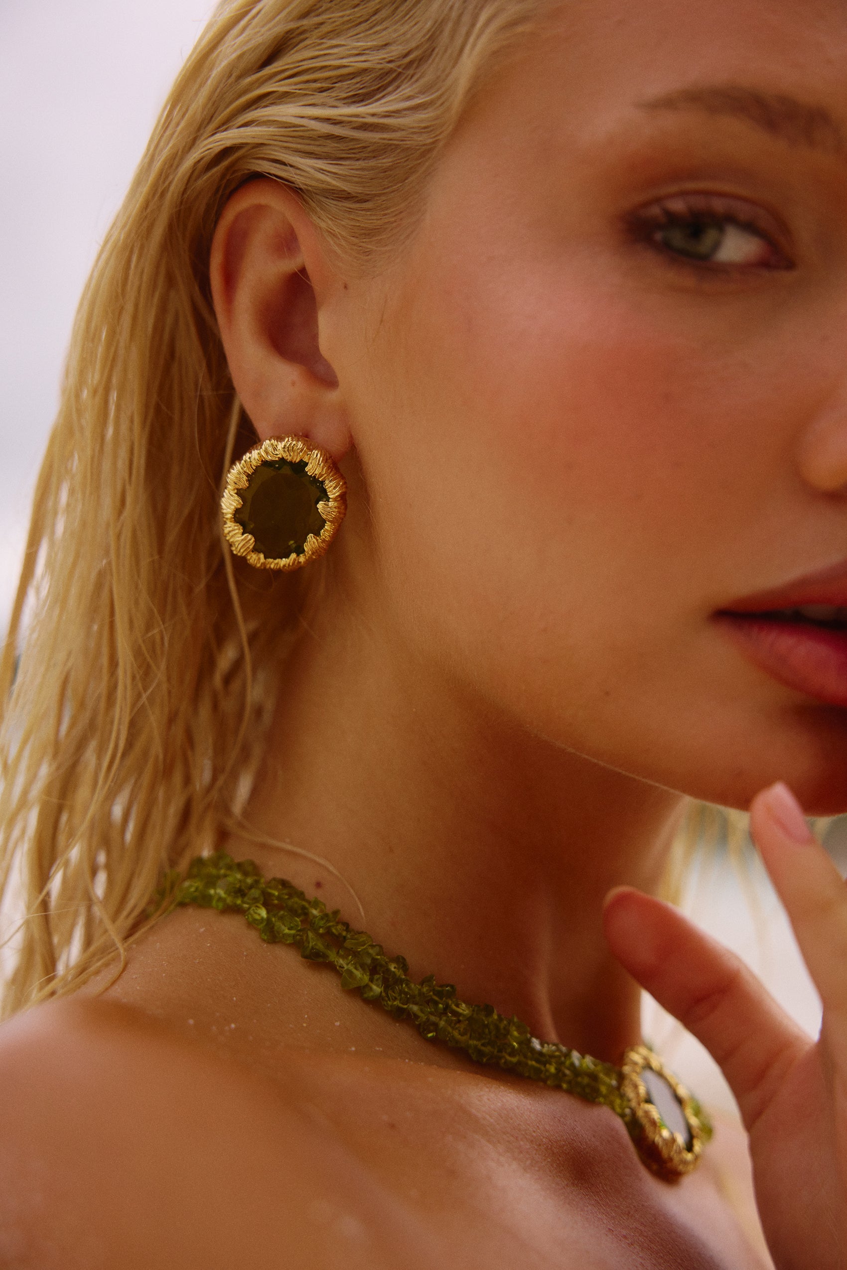 Azania Earrings in Peridot