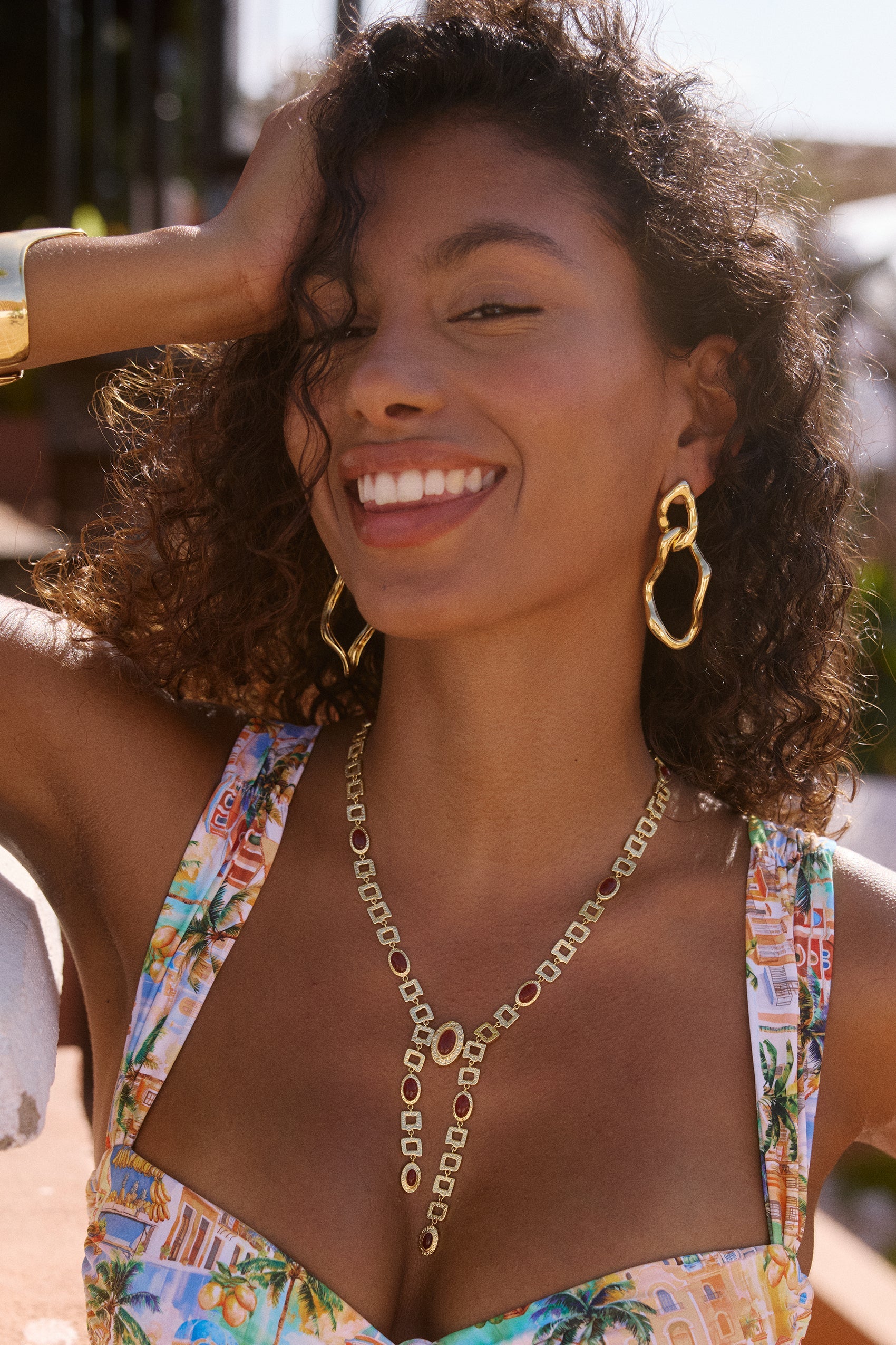 Sombra Necklace in Red Agate