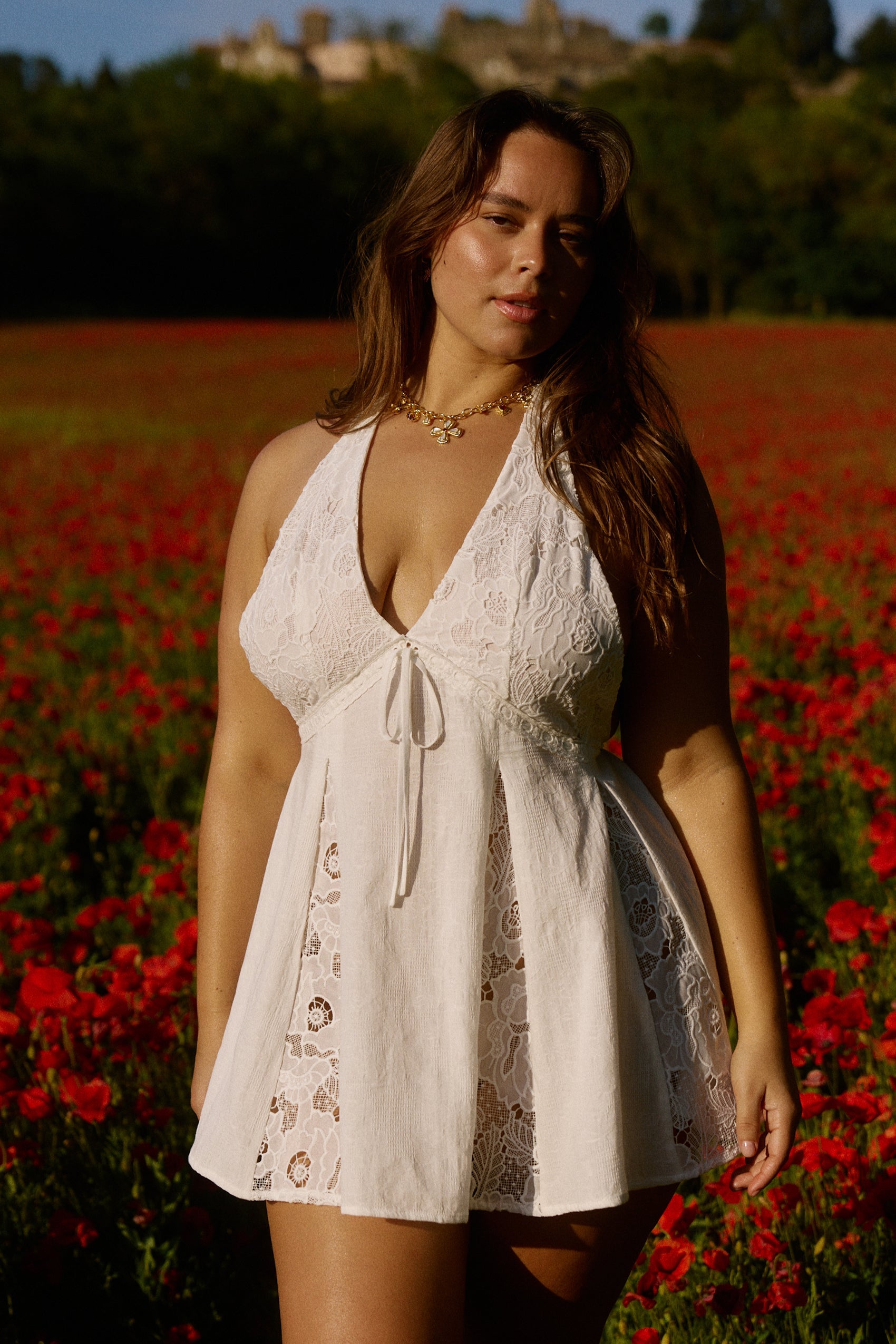 Willow Mini Dress in Celeste