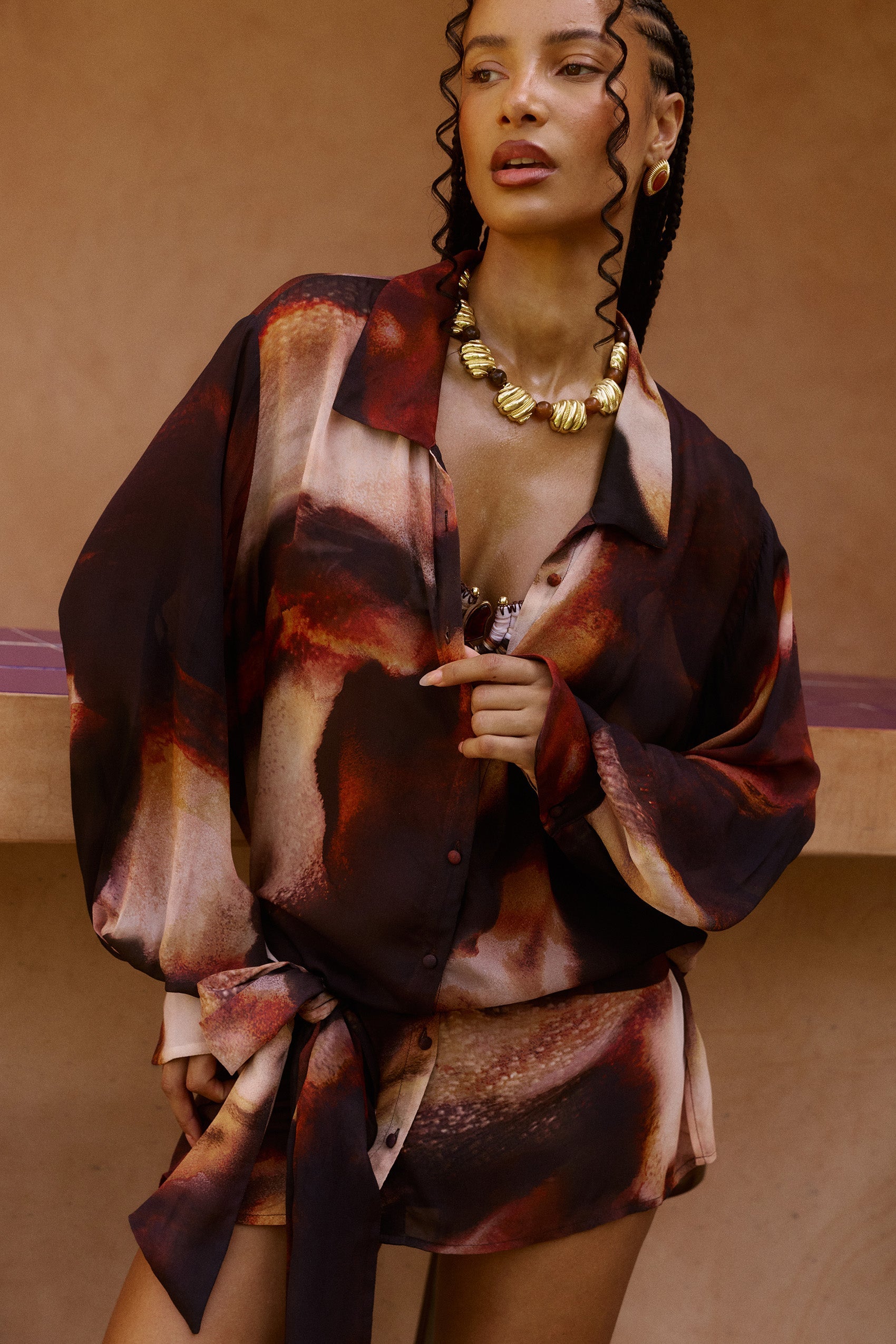 Melia Shirt Dress in Sarabi