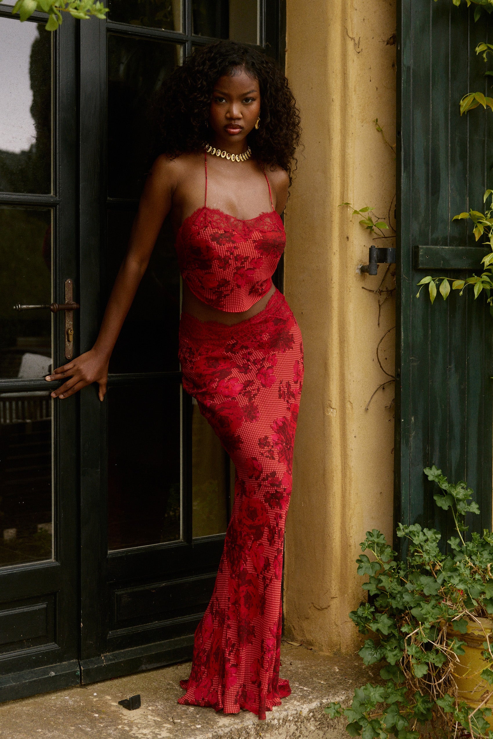 Fleurie Maxi Skirt in Rose