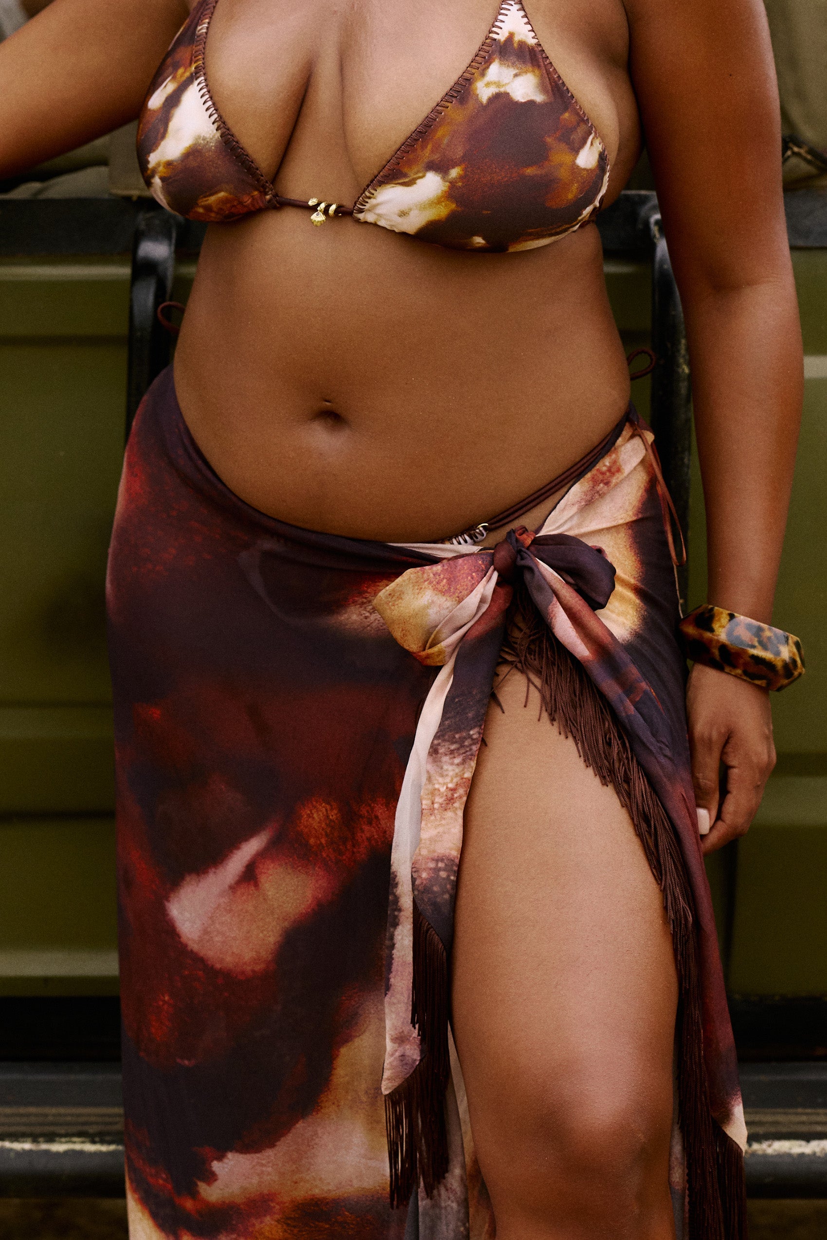 Omara Wrap Maxi Skirt in Sarabi