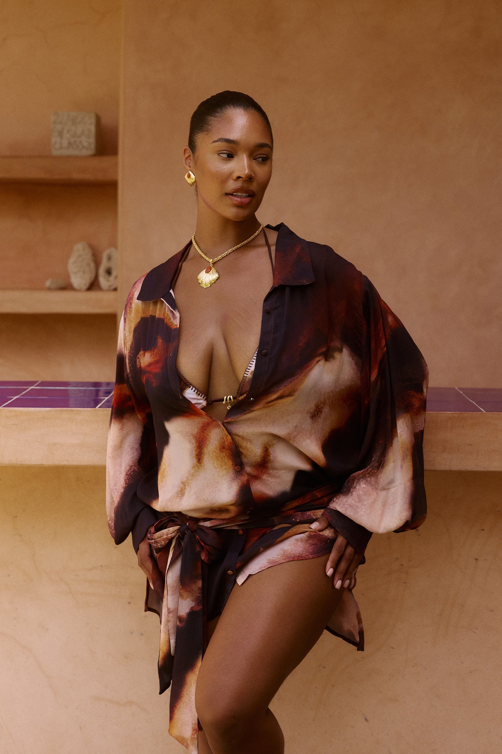 Melia Shirt Dress in Sarabi