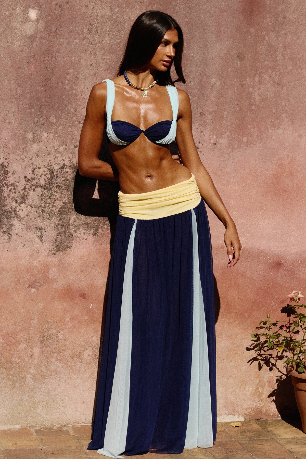 Alba Mesh Bralette in Ceruleo