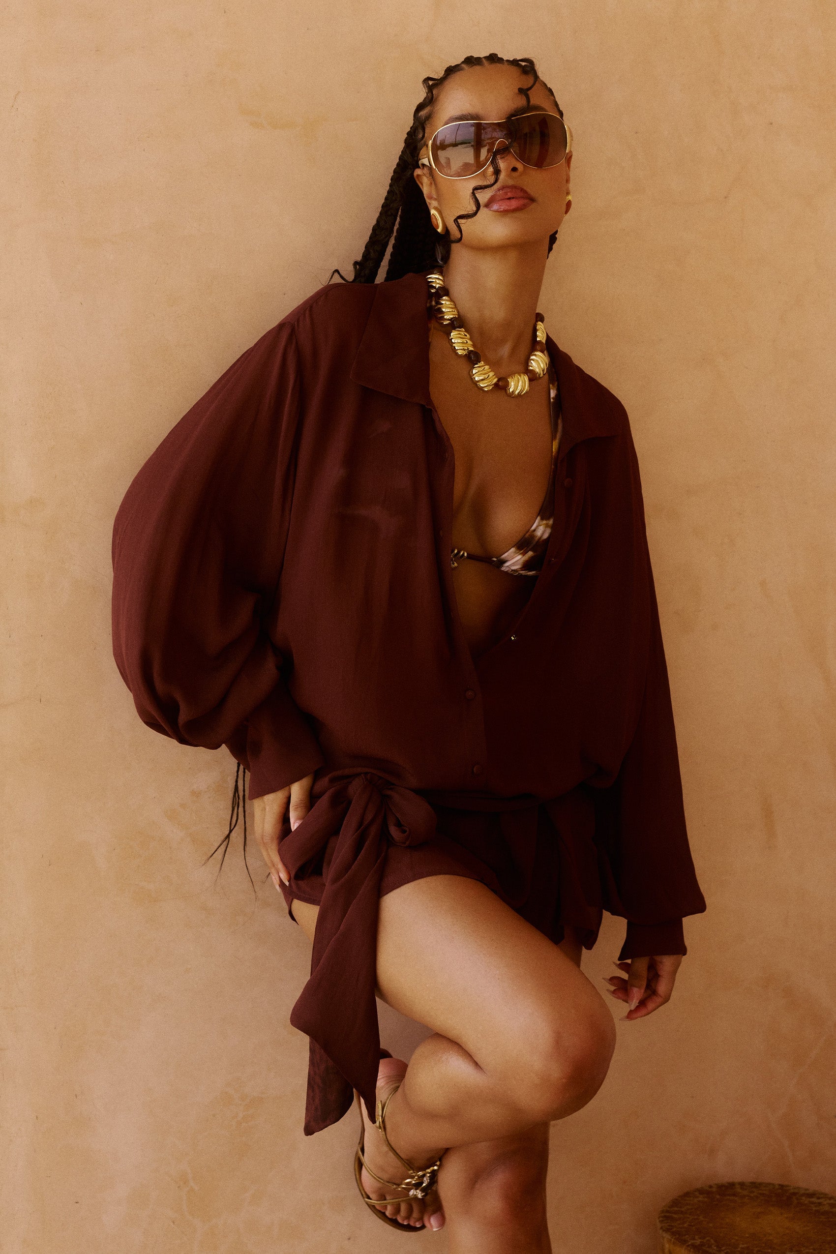 Melia Shirt Dress in Makoa