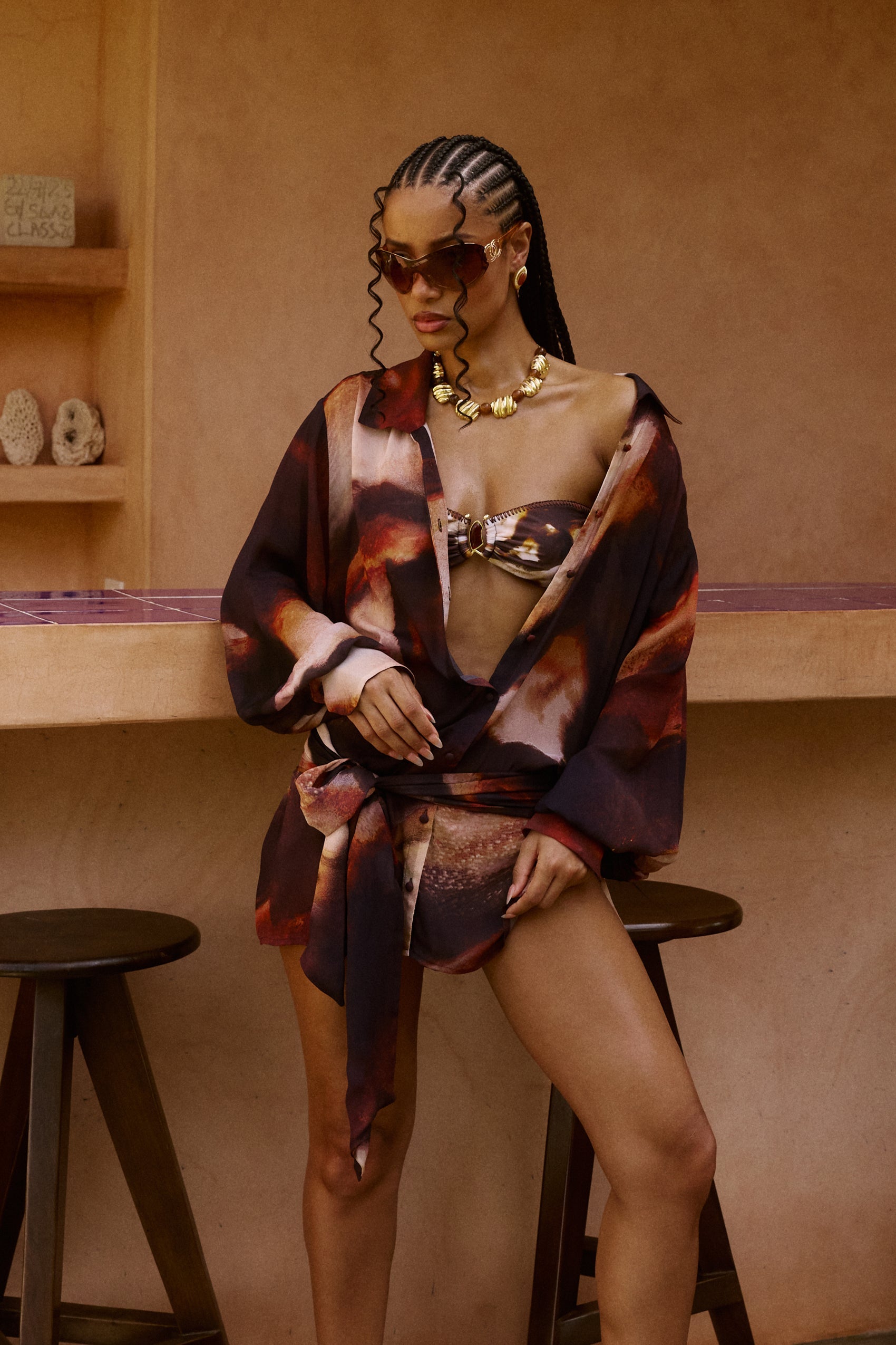 Melia Shirt Dress in Sarabi