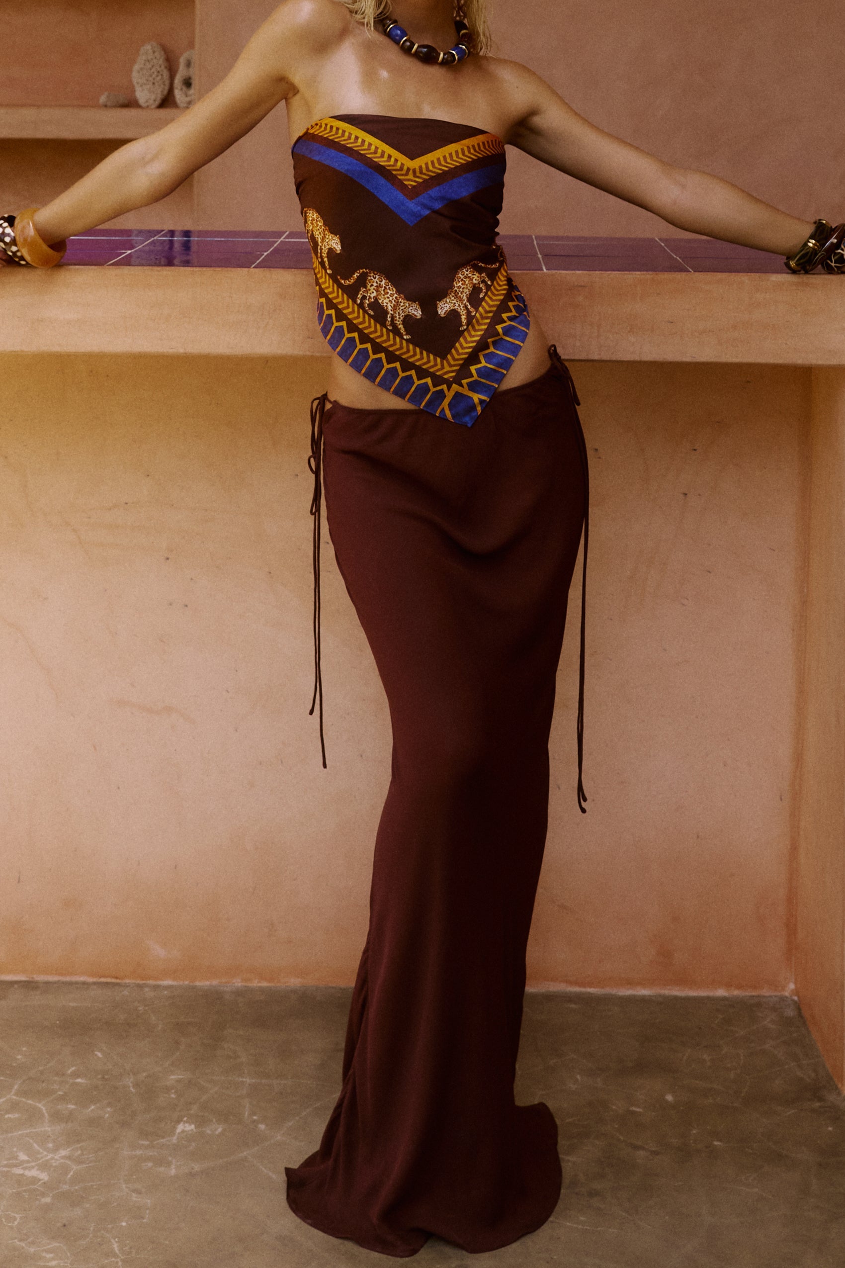 Nama Maxi Skirt in Makoa