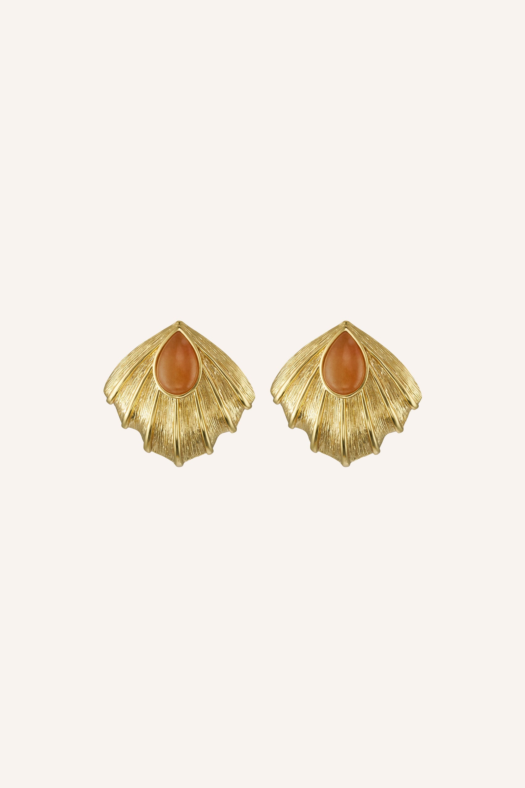 Zahana Earrings in Orange Aventurine