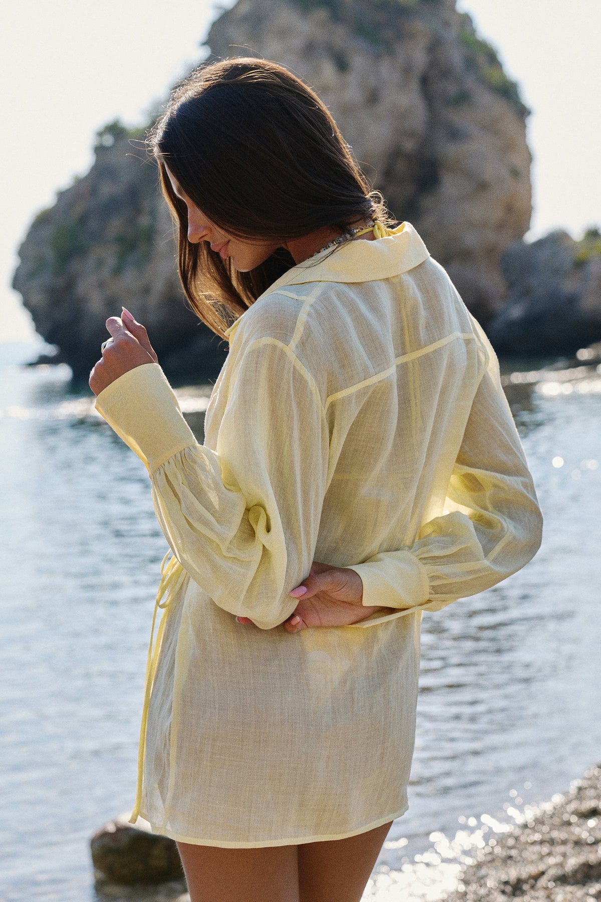 Palma Ramie Shirt in Limetta