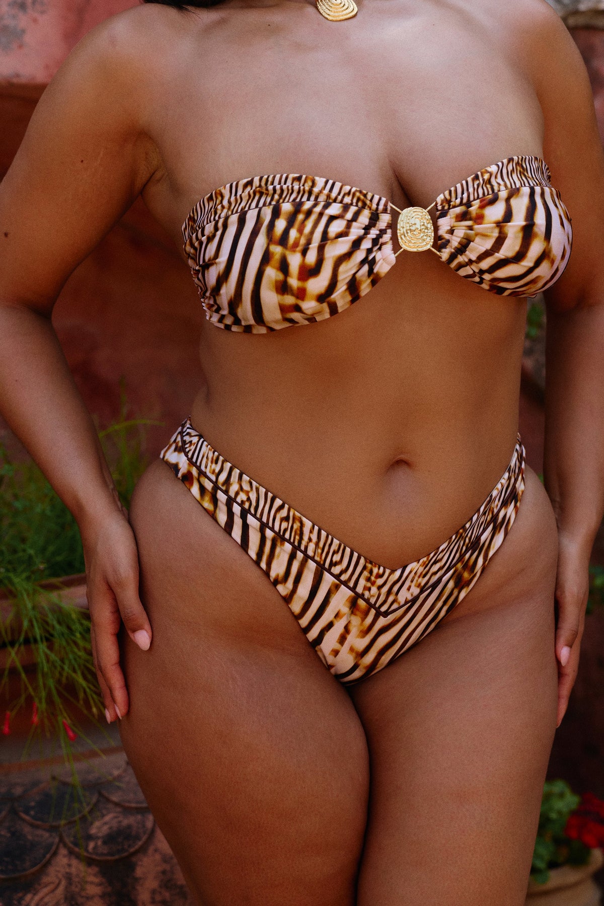 Balboa Bikini Bottom in Palazzo