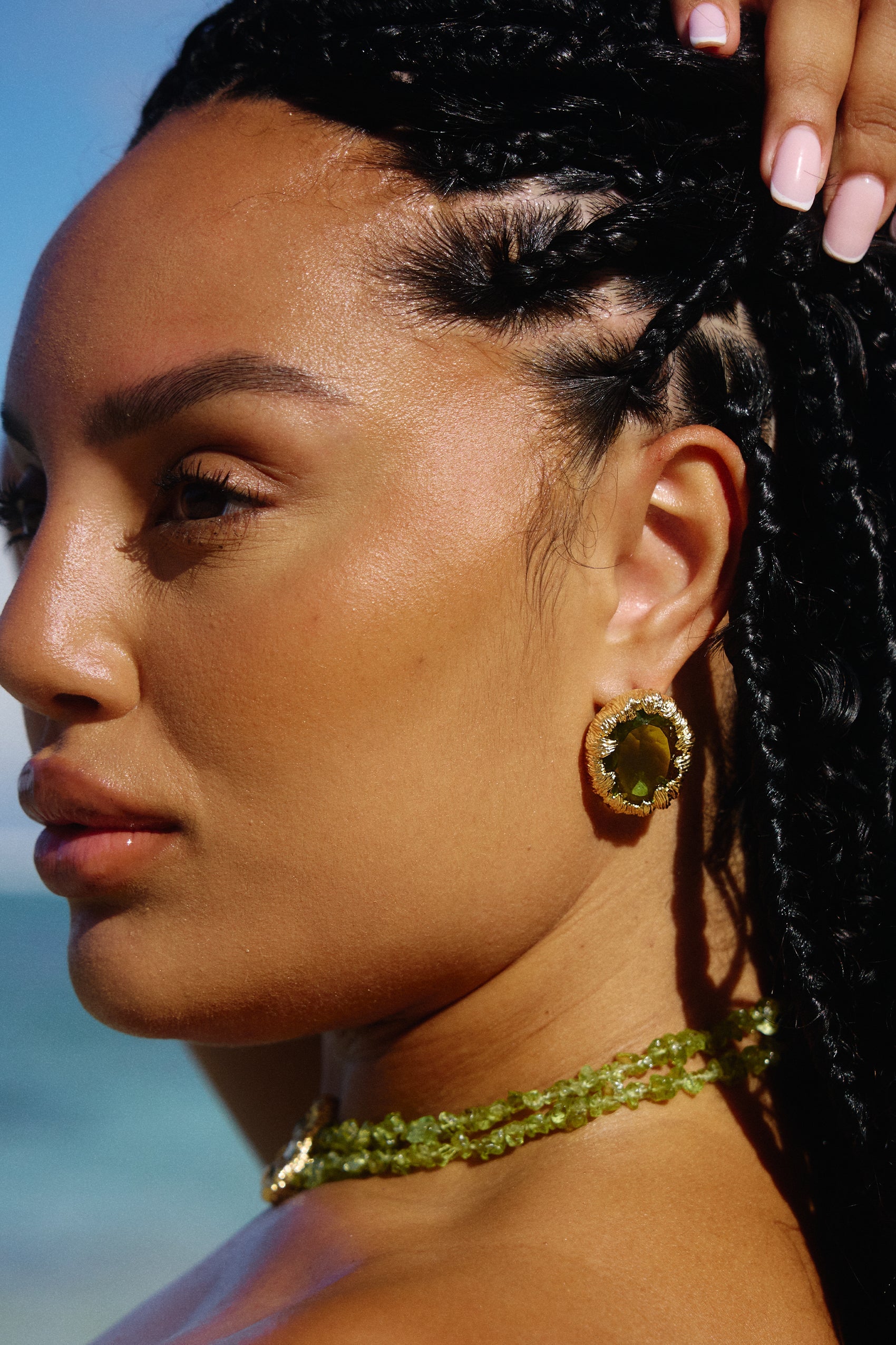 Azania Earrings in Peridot