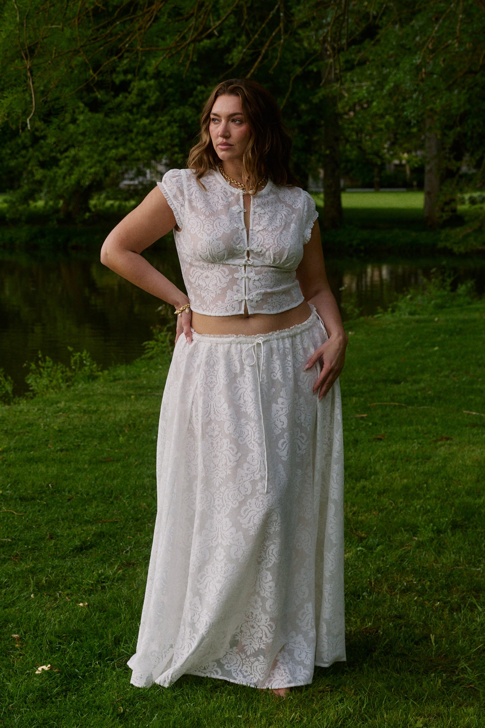 Liora Maxi Skirt in Lumiere