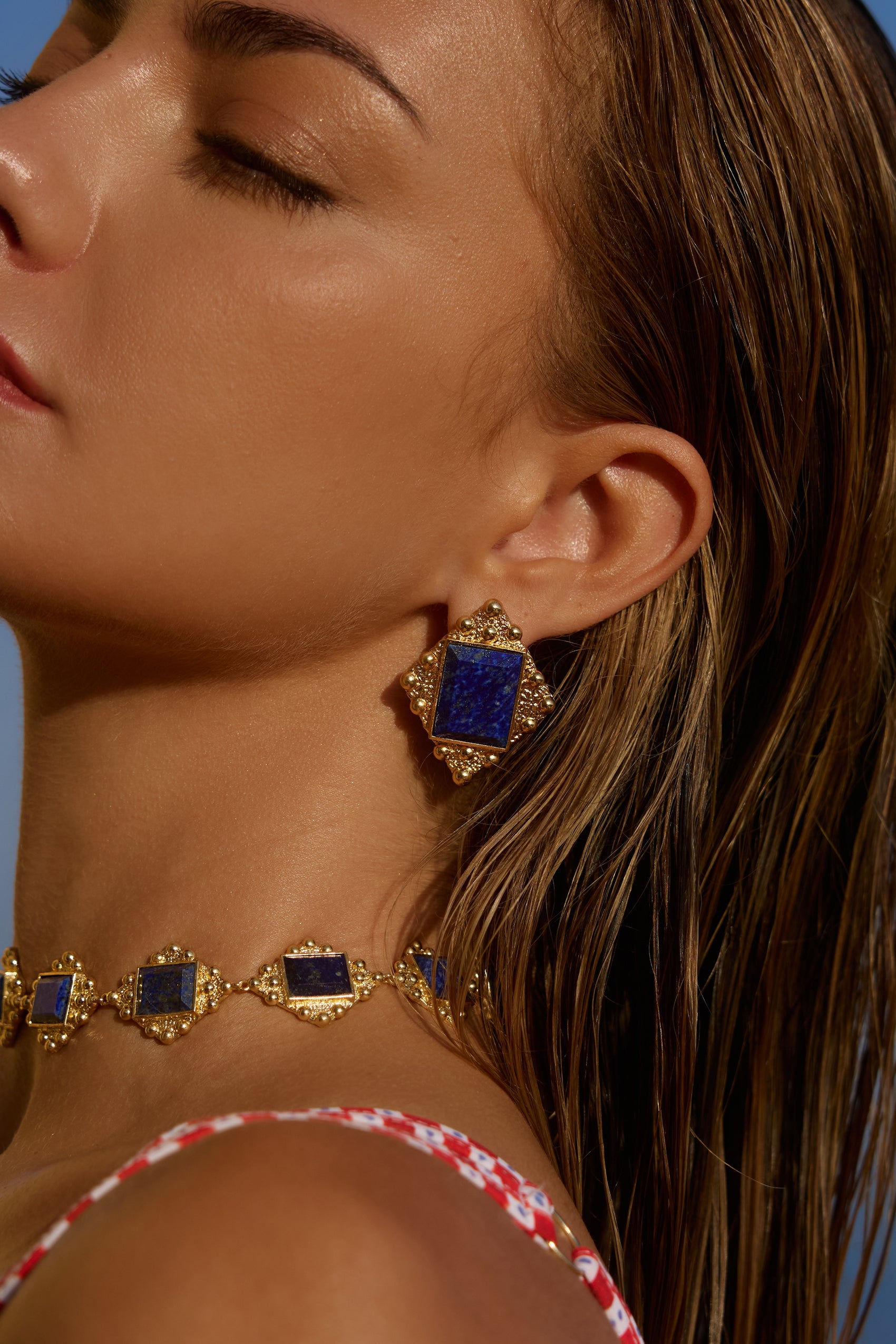 Taormina Earrings In Lapis Lazuli