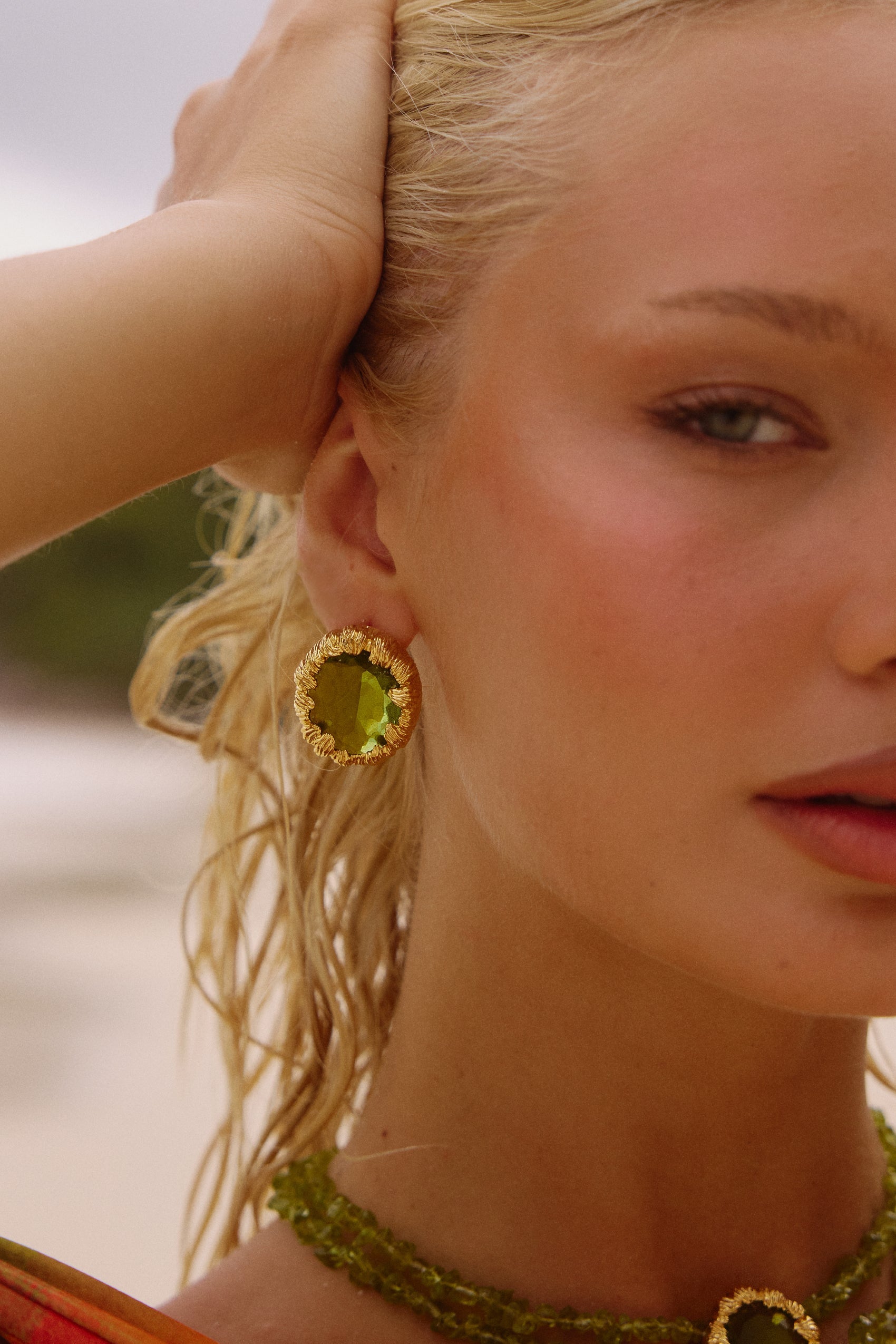 Azania Earrings in Peridot