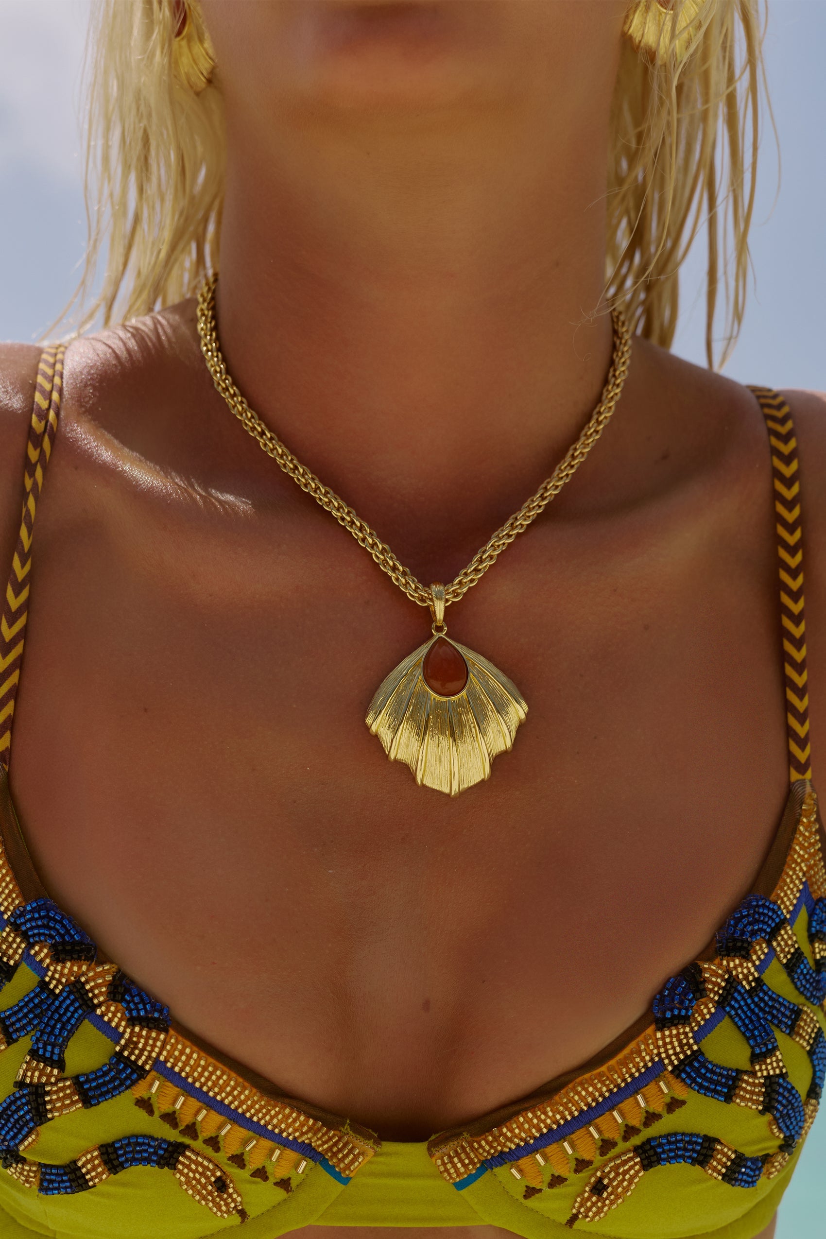 Buy The Zahana Necklace in Orange Aventurine Online - Bydee USA