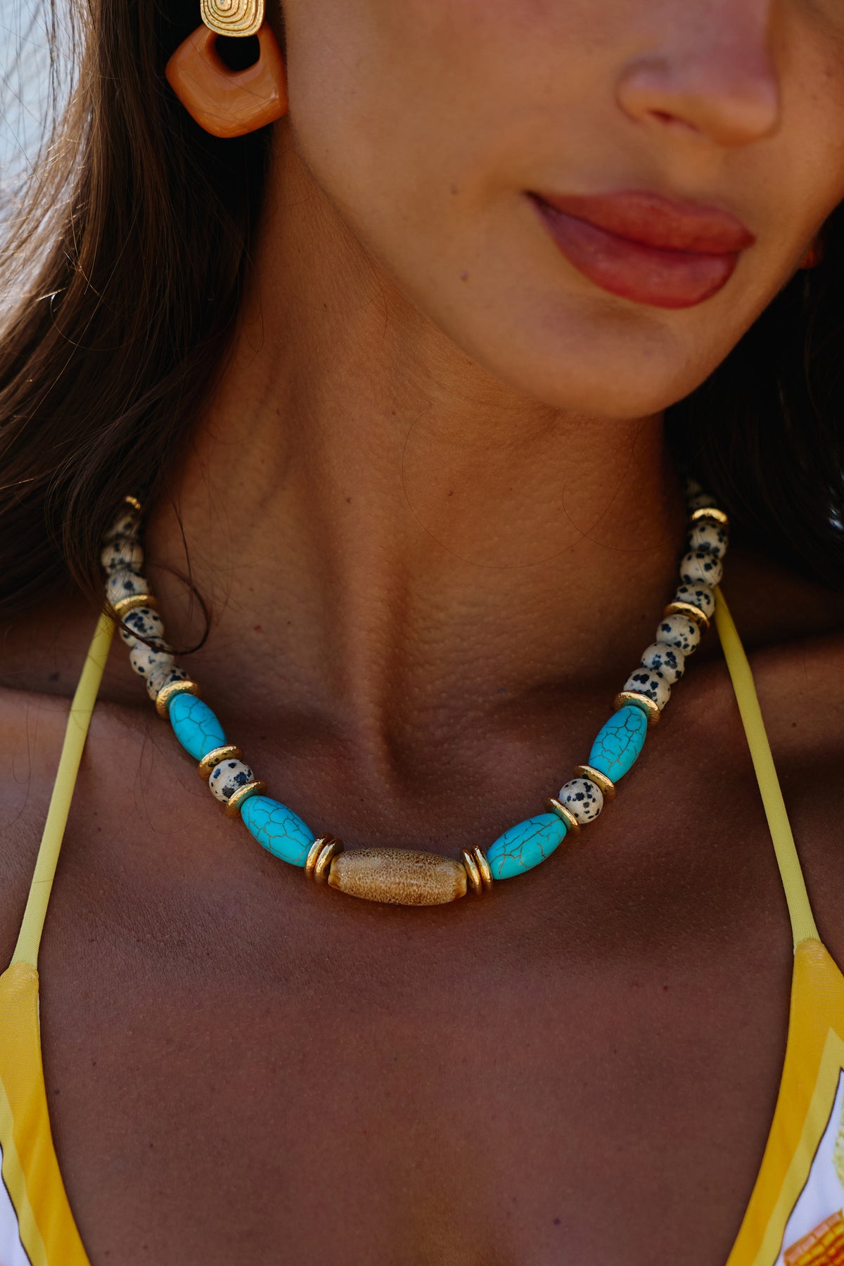 Salinara Beaded Turquoise Necklace