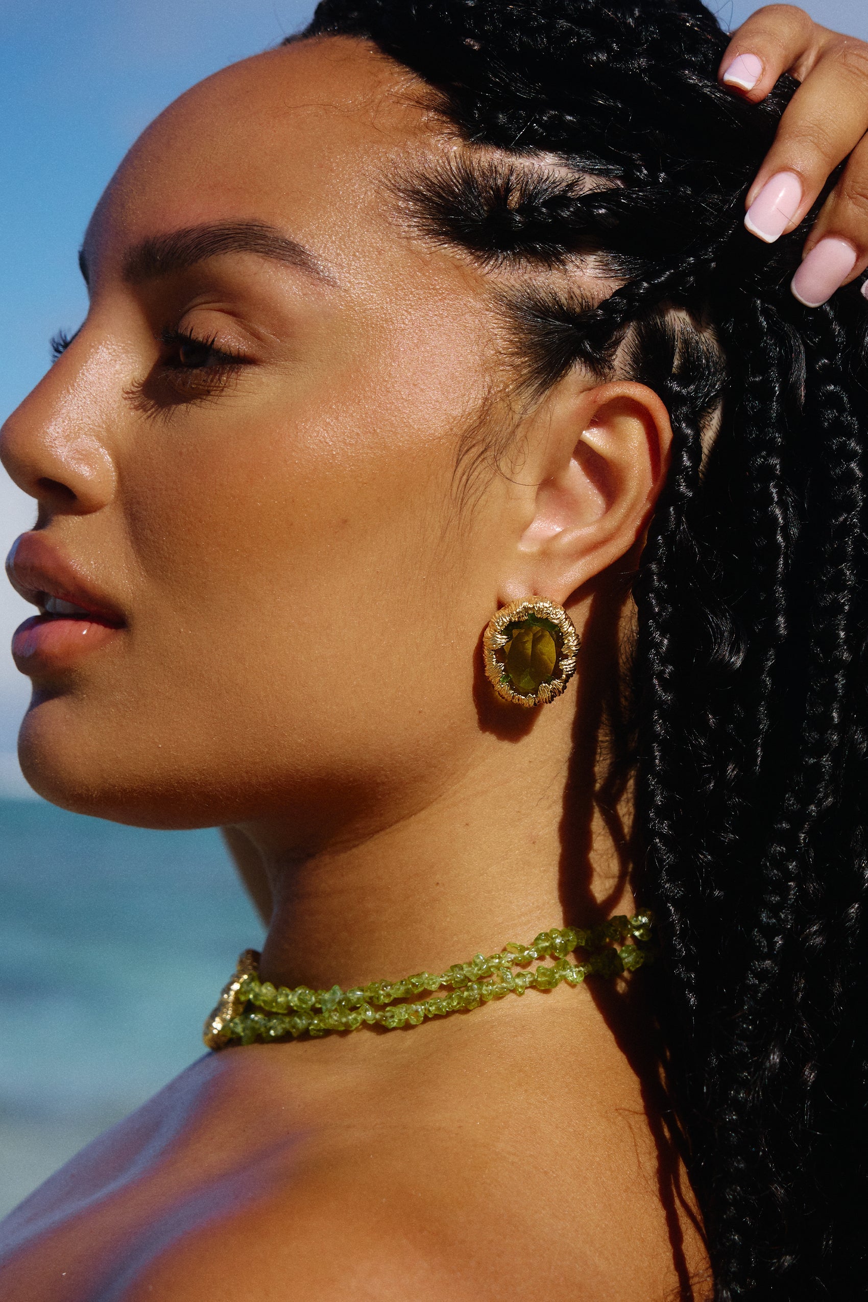 Azania Earrings in Peridot
