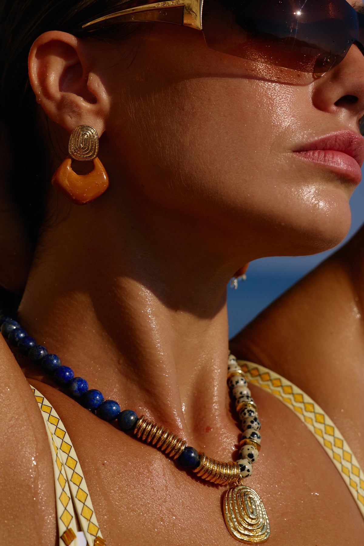 Corallo Beaded Jasper Necklace