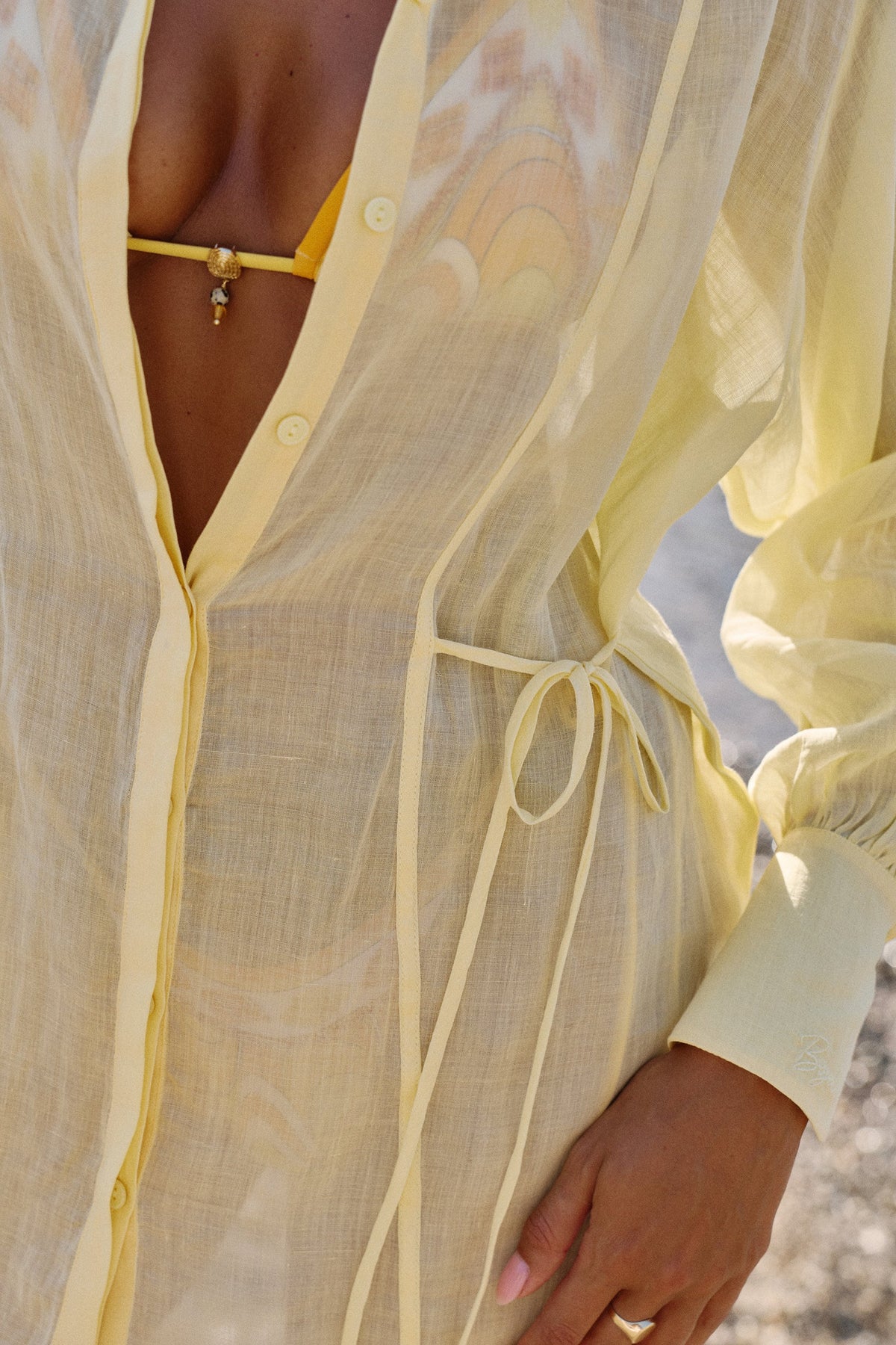 Palma Ramie Shirt in Limetta