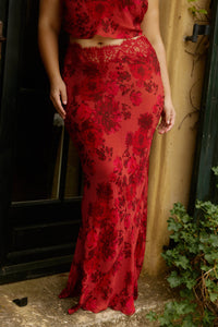 Fleurie Maxi Skirt in Rose