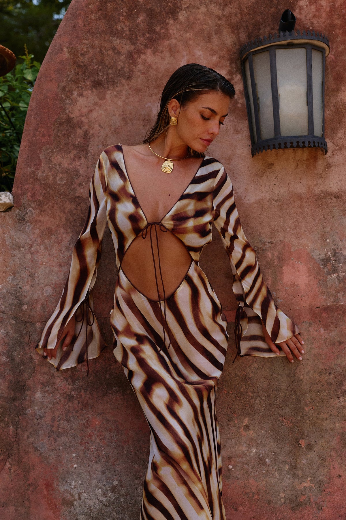 Vespira Maxi Dress in Palazzo