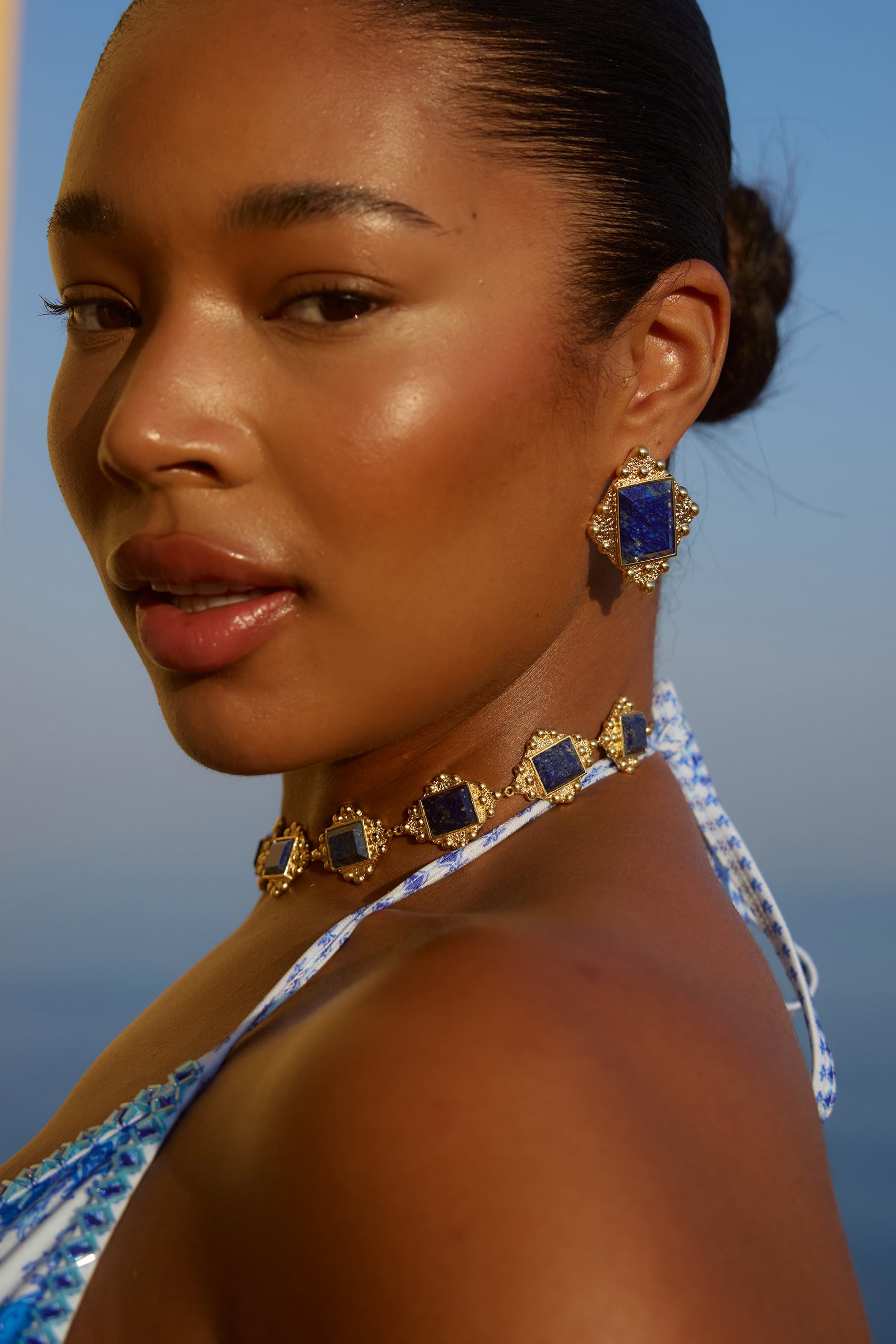 Taormina Choker in Lapis Lazuli