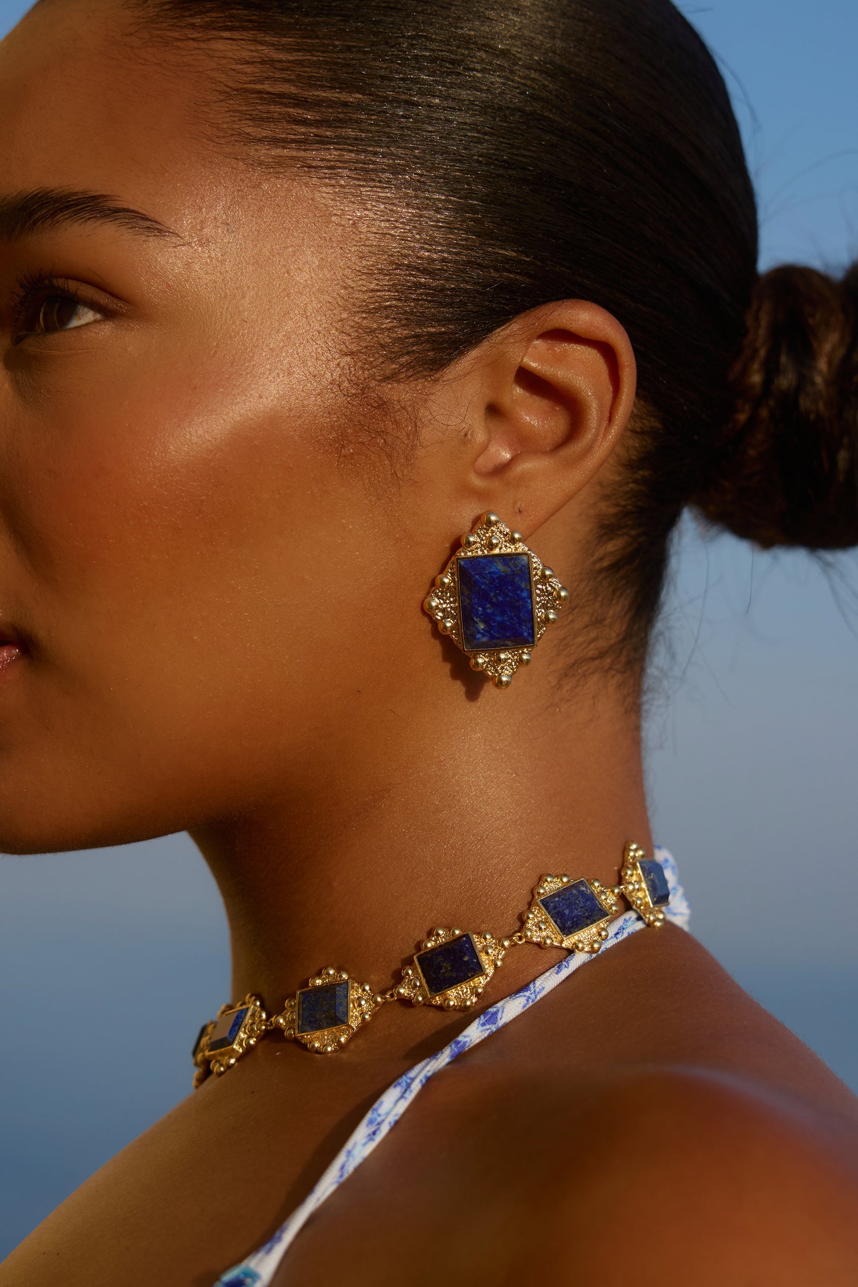 Taormina Earrings In Lapis Lazuli