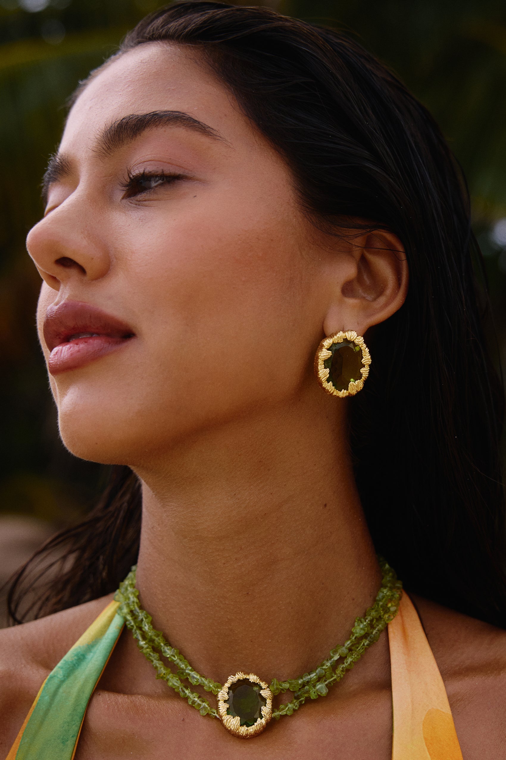 Azania Earrings in Peridot