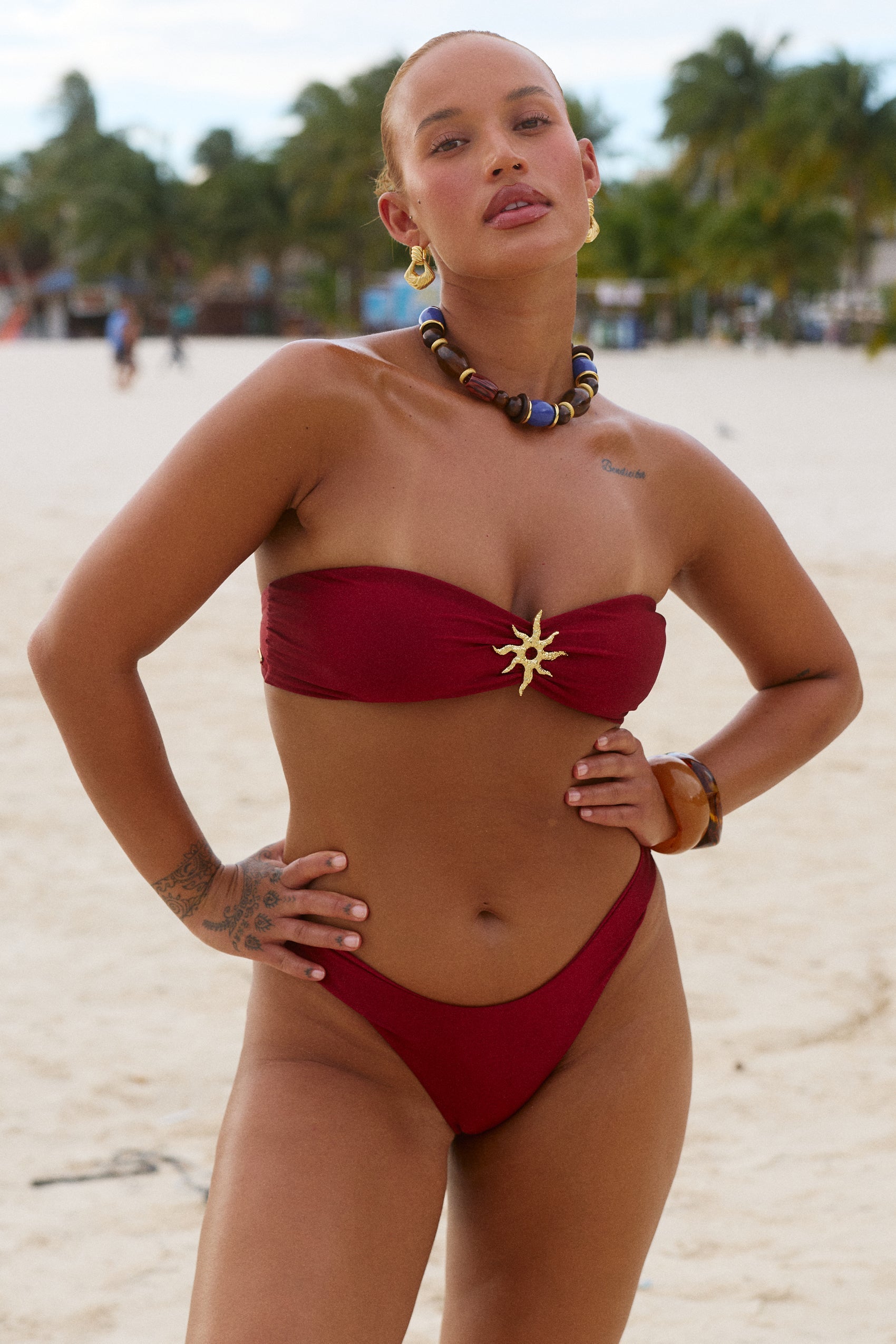 Buzios Bikini Bottom in Ambar