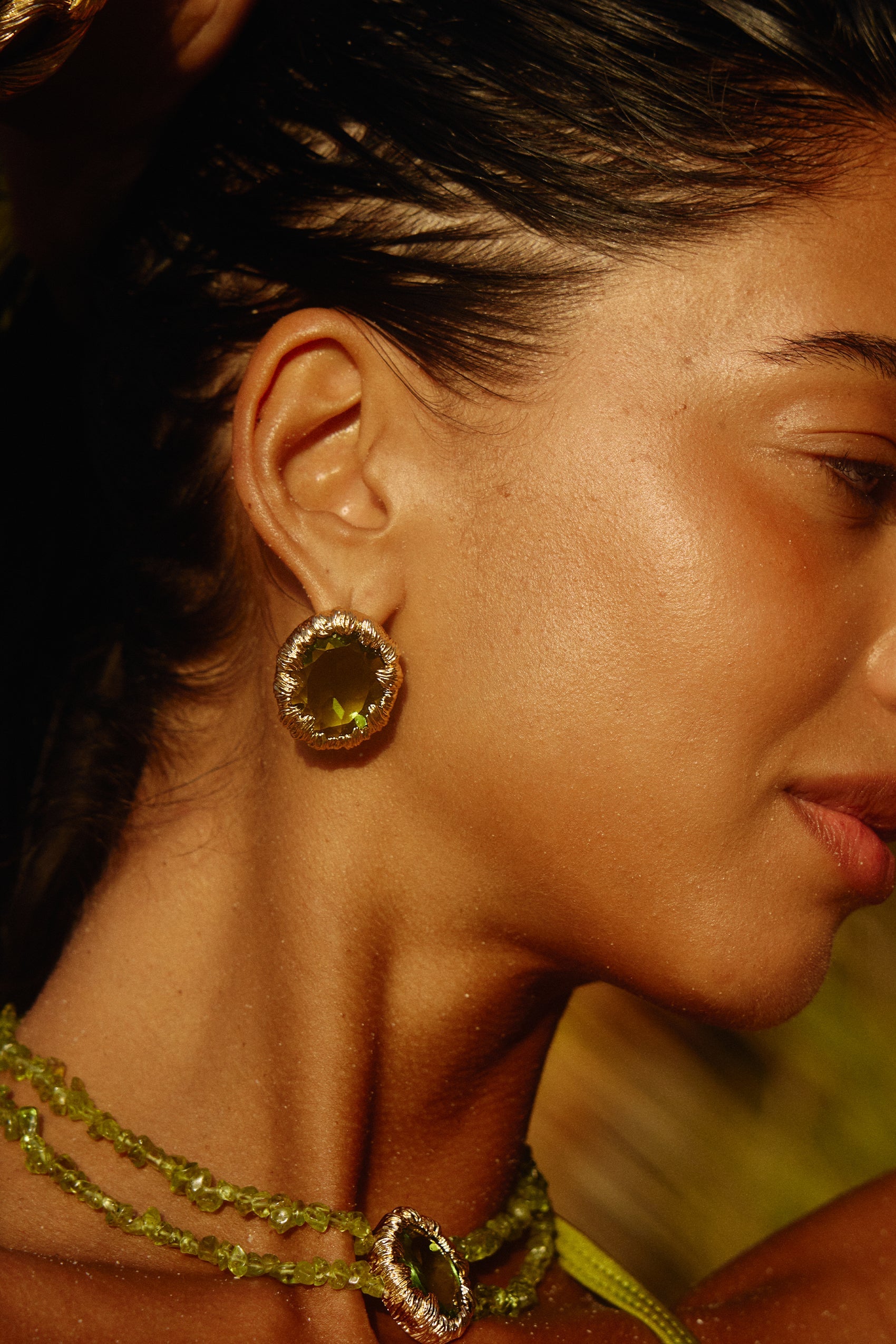 Azania Earrings in Peridot