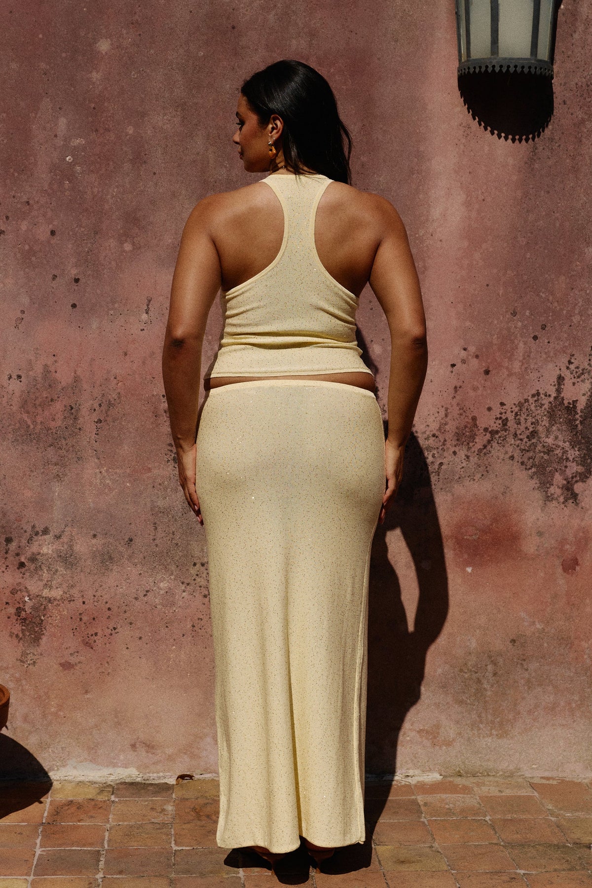 Loretta Knit Maxi Skirt in Buttere