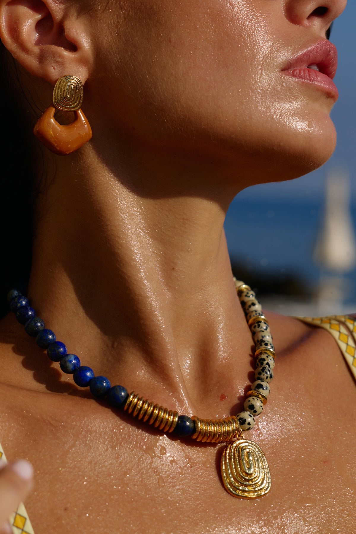 Corallo Beaded Jasper Necklace