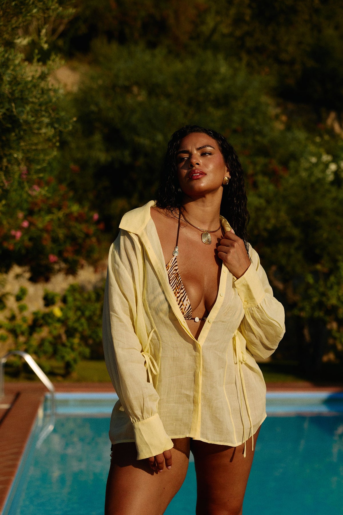 Palma Ramie Shirt in Limetta