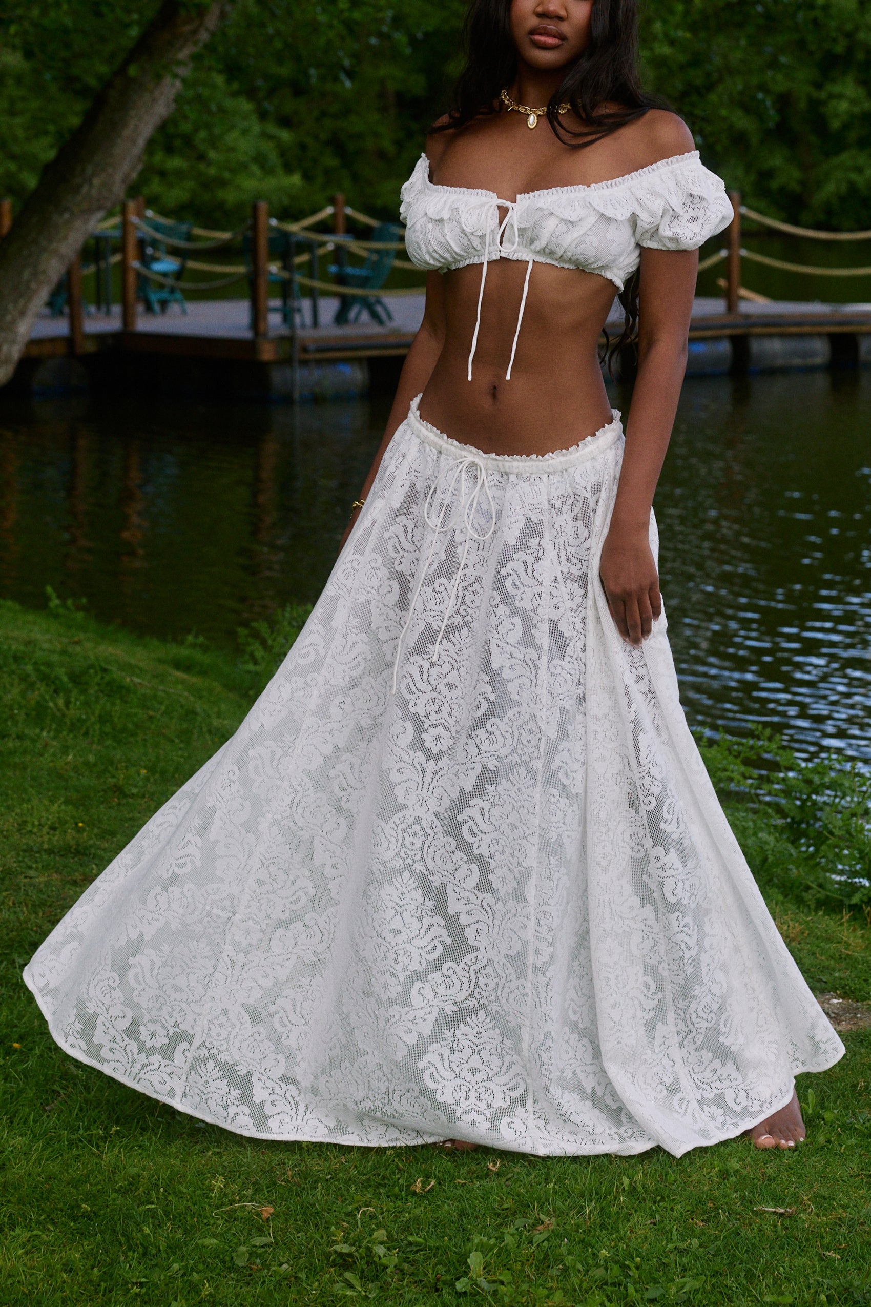 Liora Maxi Skirt in Lumiere