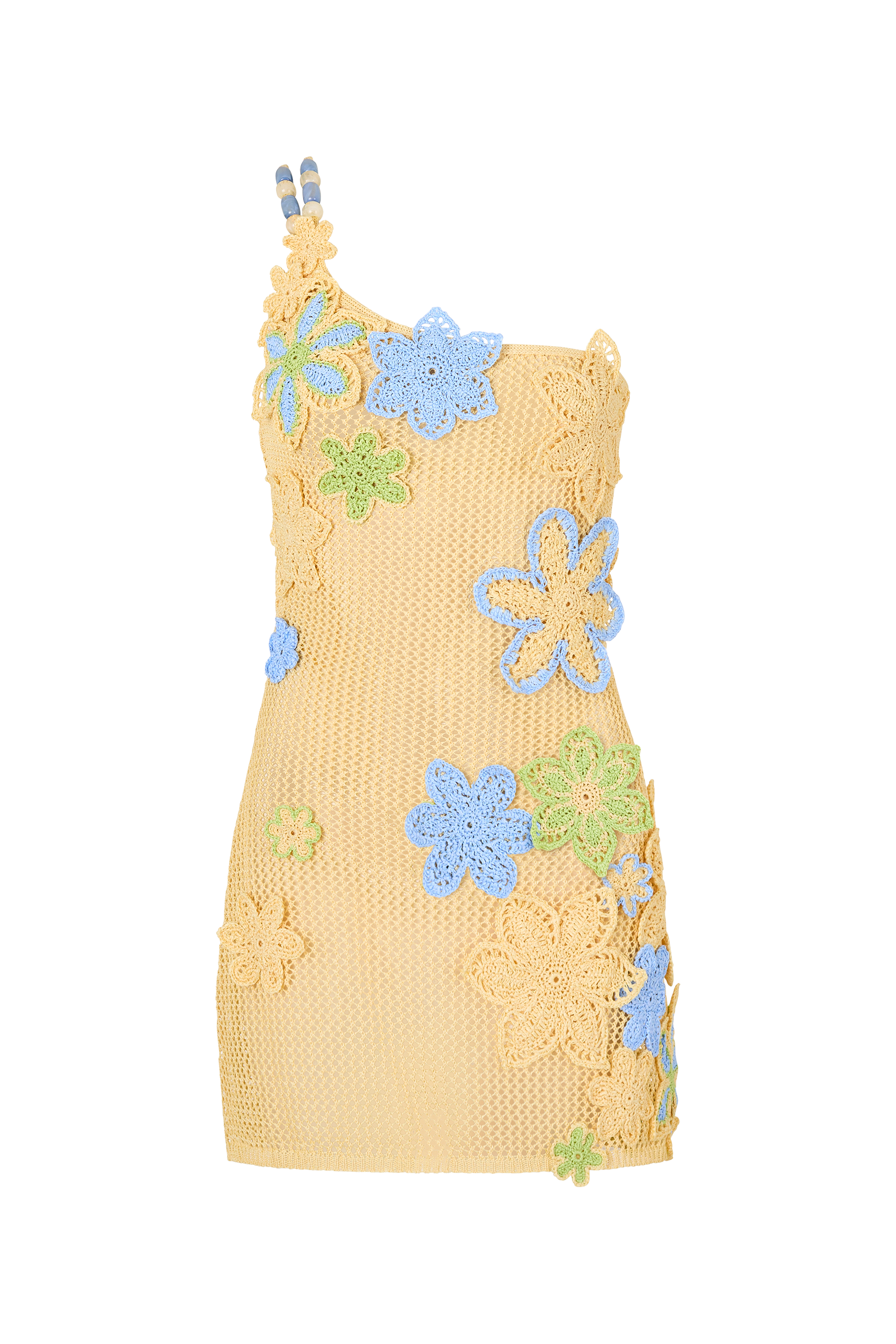 Nammos Crochet Mini Dress in Zesti