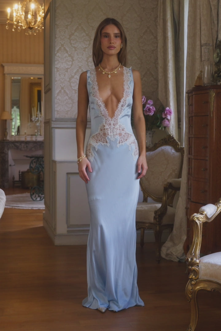 Buy The Celestia Maxi Dress in Ciel Online - Bydee USA