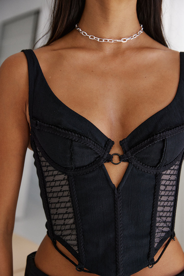 Ebony Corset in Onyx